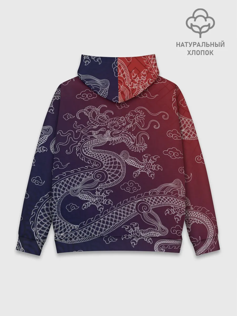 Худи мужской база хлопок / Традиционный китайский дракон