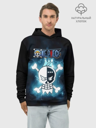 Худи мужской база хлопок / Веселый Роджер Фрэнки | One Piece