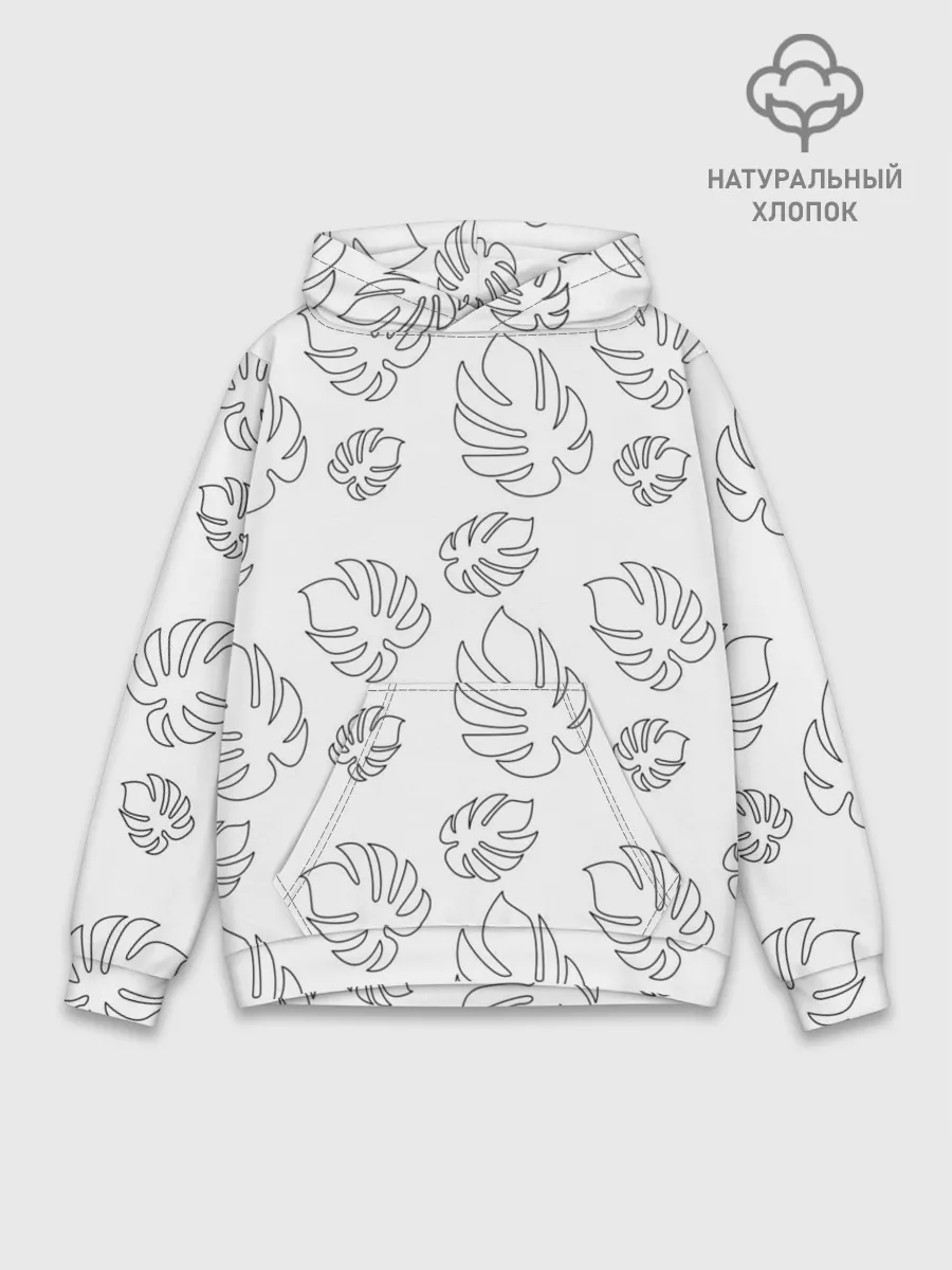 Худи мужской база хлопок / Листья