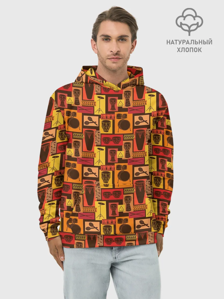 Худи мужской база хлопок / Барабанщик