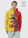Худи мужской база хлопок / Удар Луффи | One Piece