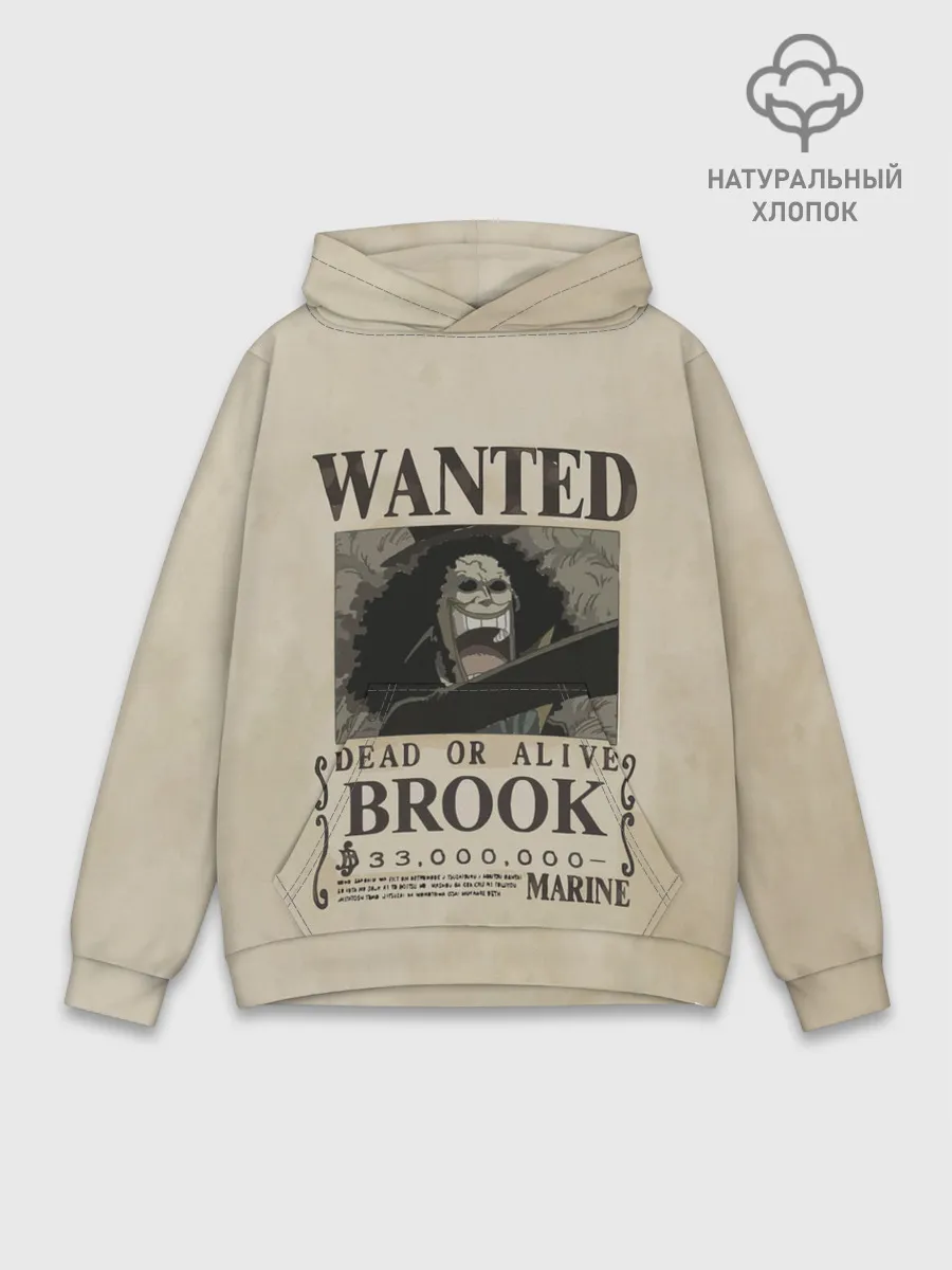 Худи мужской база хлопок / Брук в розыске | One Piece
