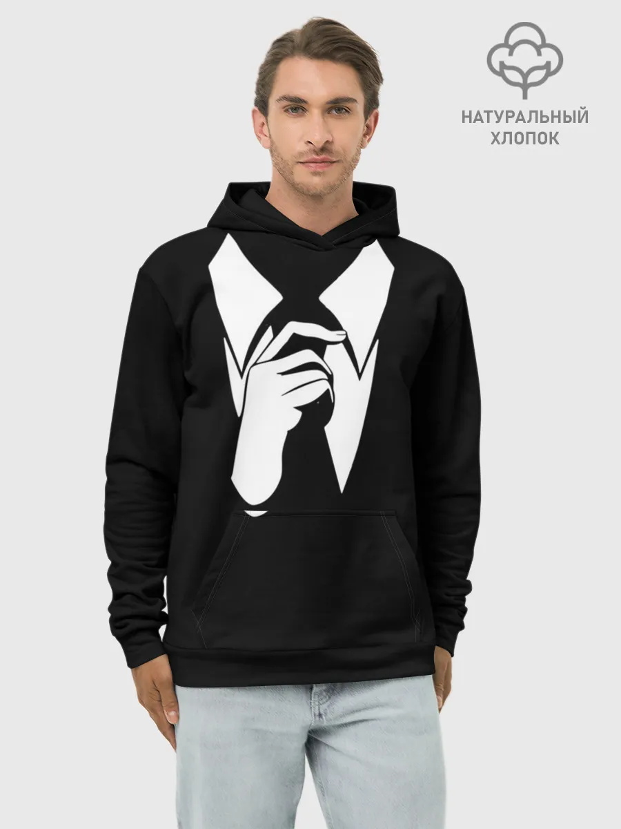 Худи мужской база хлопок / Смокинг | Поправляю галстук