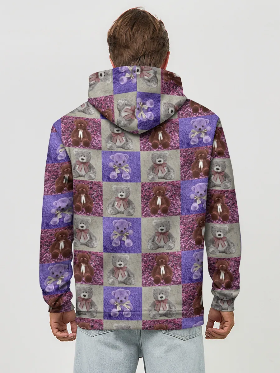 Худи мужской база хлопок / Медведи на ковре