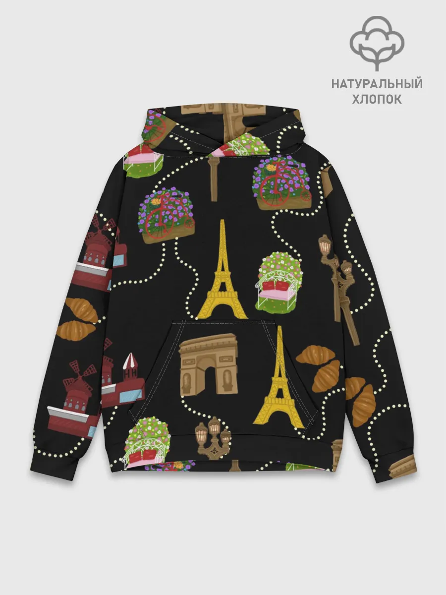 Худи мужской база хлопок / Париж