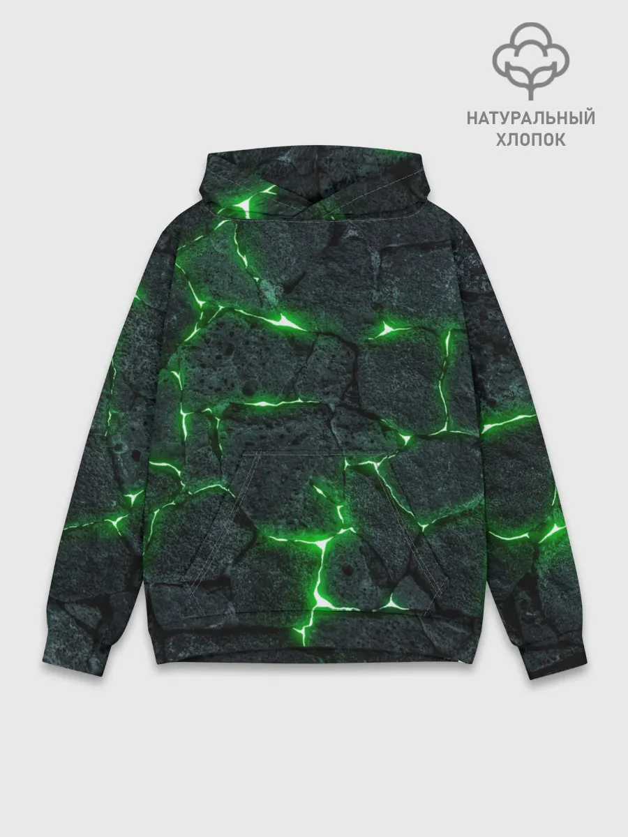 Худи мужской база хлопок / ЗЕЛЁНОЕ ИЗЛУЧЕНИЕ