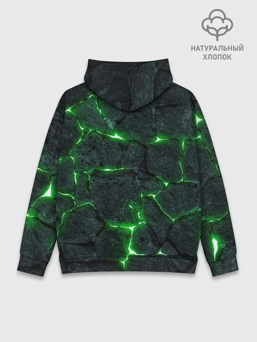 Худи мужской база хлопок / ЗЕЛЁНОЕ ИЗЛУЧЕНИЕ
