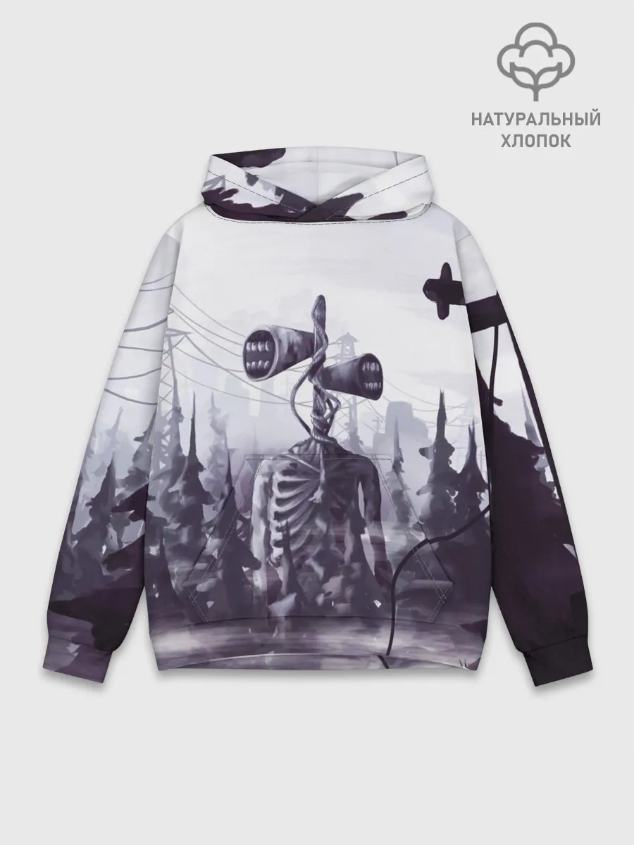 Худи мужской база хлопок / СИРЕНОГОЛОВЫЙ В ГОРОДЕ