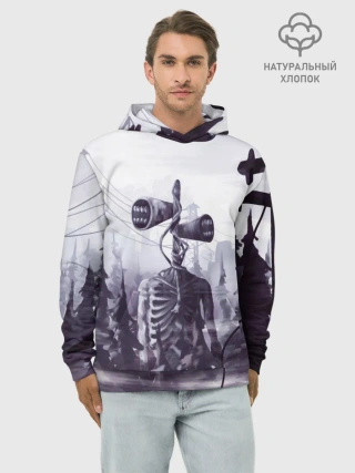 Худи мужской база хлопок / СИРЕНОГОЛОВЫЙ В ГОРОДЕ