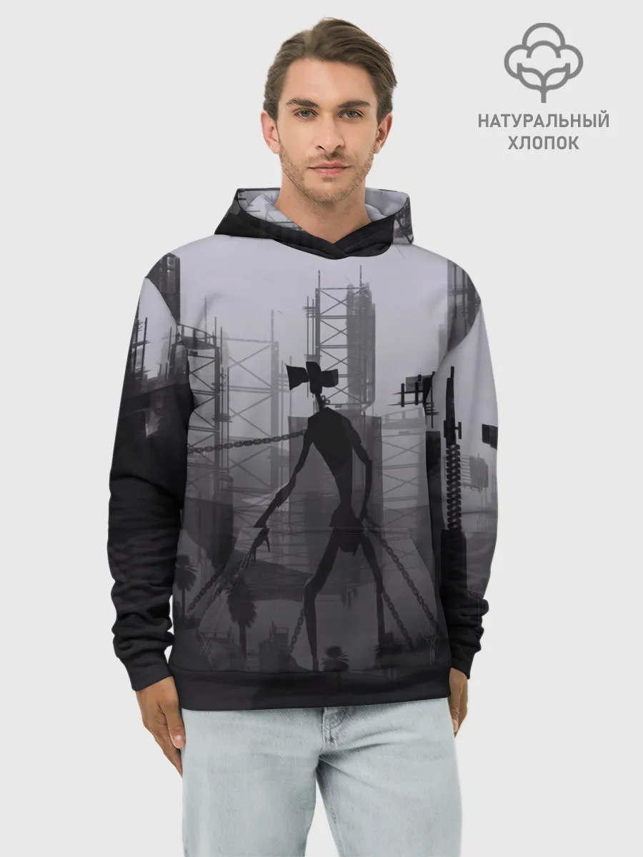 Худи мужской база хлопок / СИРЕНОГОЛОВЫЙ В ЦЕПЯХ