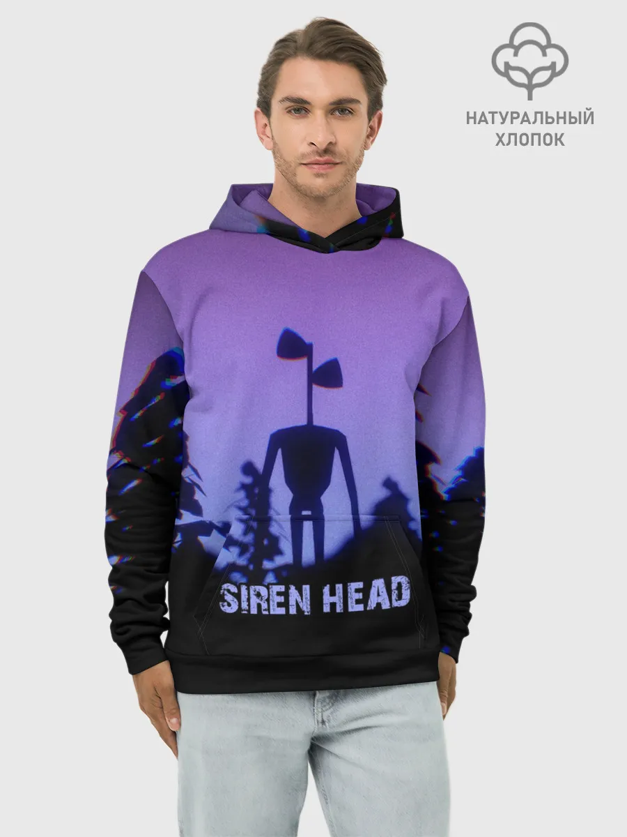 Худи мужской база хлопок / СИРЕНОГОЛОВЫЙ ГЛИТЧ