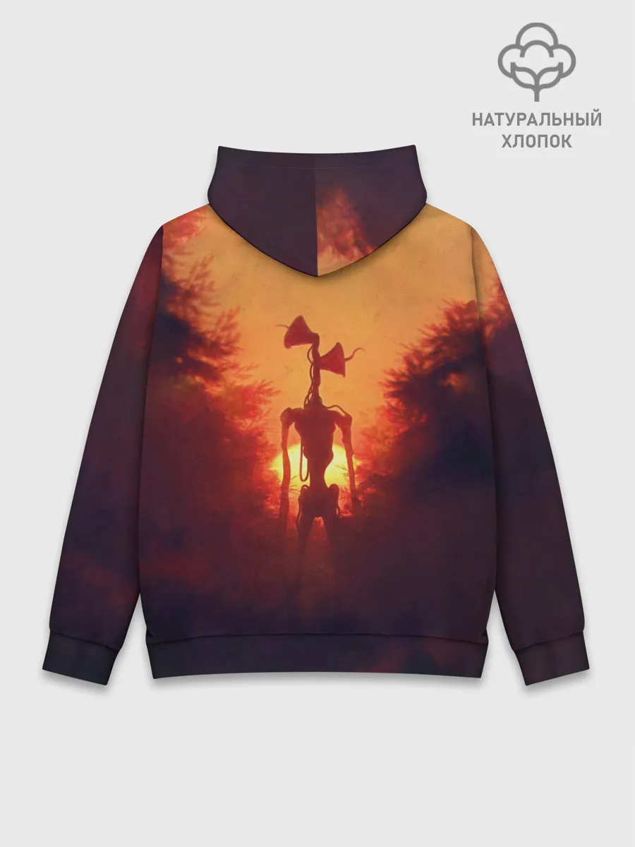 Худи мужской база хлопок / СИРЕНОГОЛОВЫЙ ORANGE