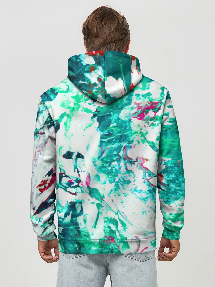 Худи мужской база хлопок / Берюза Морской