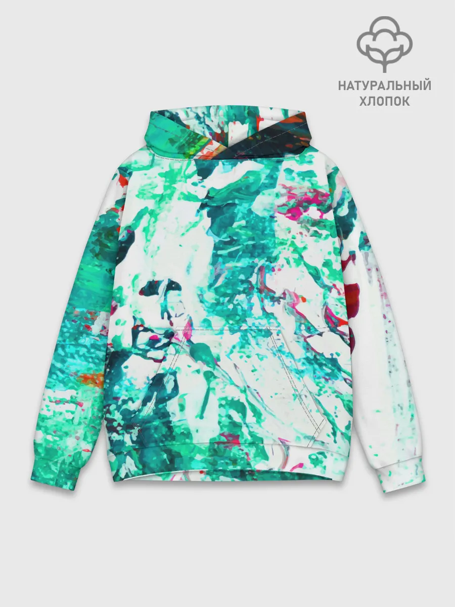 Худи мужской база хлопок / Берюза Морской