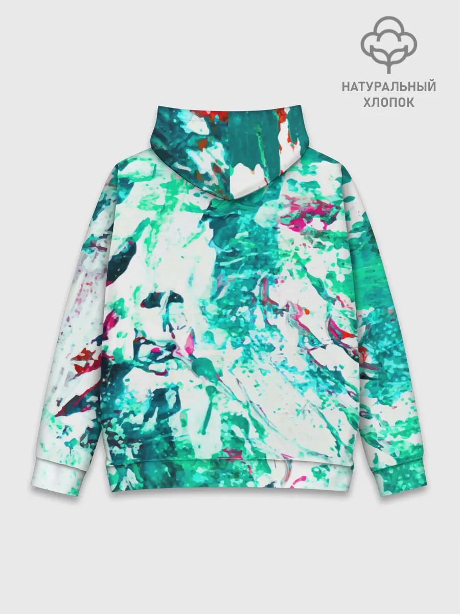 Худи мужской база хлопок / Берюза Морской