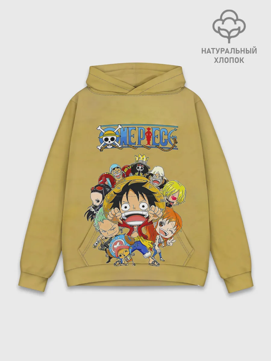 Худи мужской база хлопок / Персонажи One Piece. Большой куш