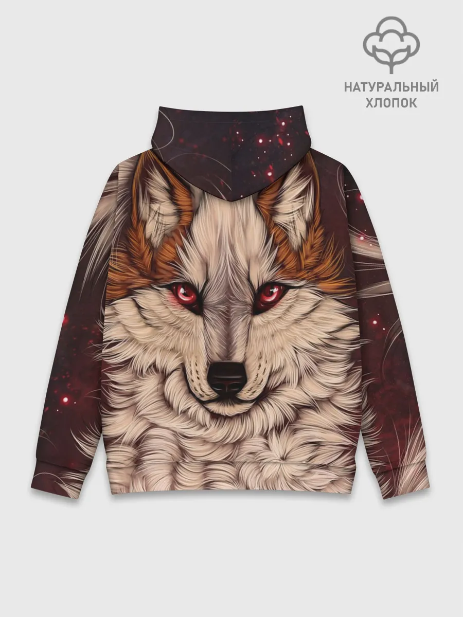 Худи мужской база хлопок / Красивая Волчица