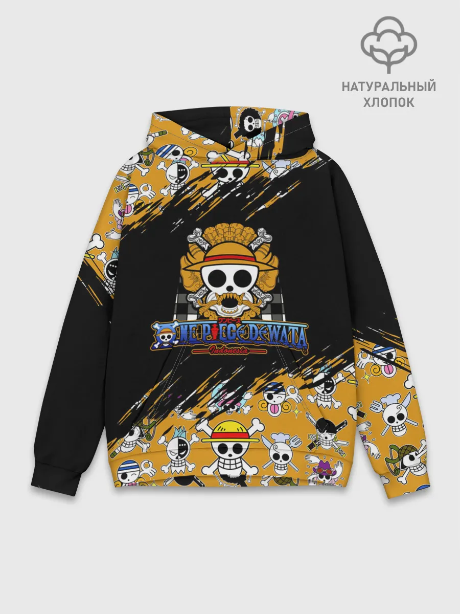 Худи мужской база хлопок / One Piece Dewata Indonesia