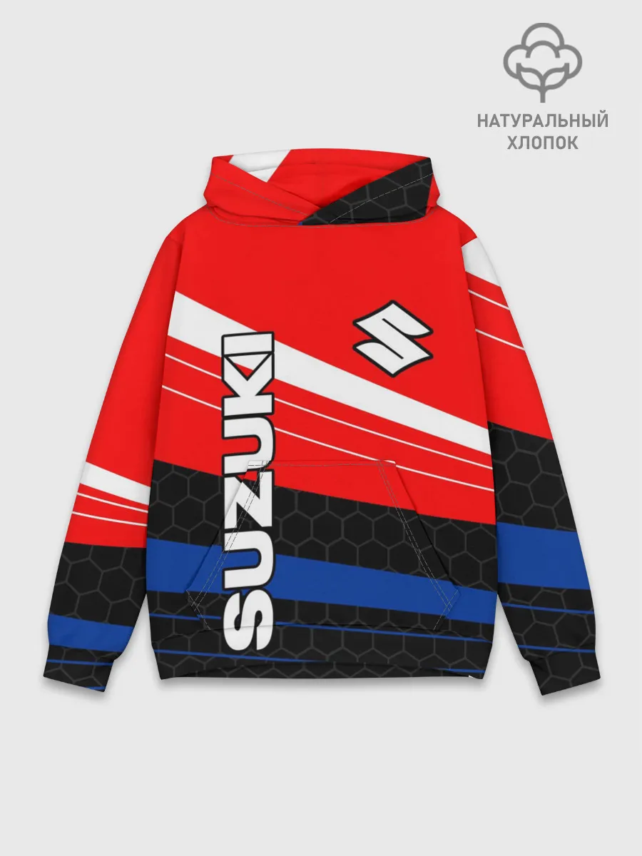 Худи мужской база хлопок / SUZUKI / СУЗУКИ / МОТОСПОРТ