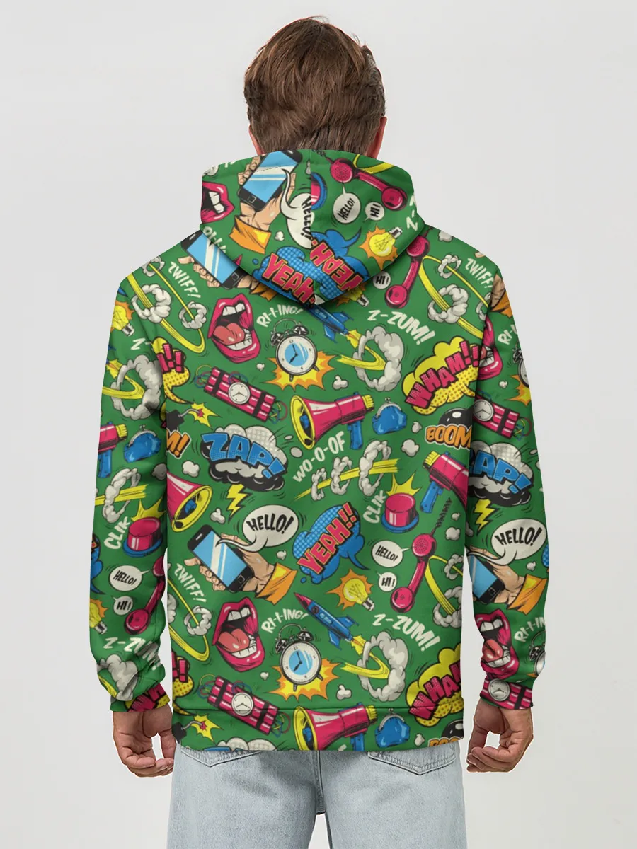 Худи мужской база хлопок / Поп-арт