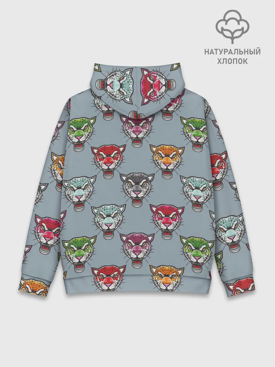 Худи мужской база хлопок / Леопард