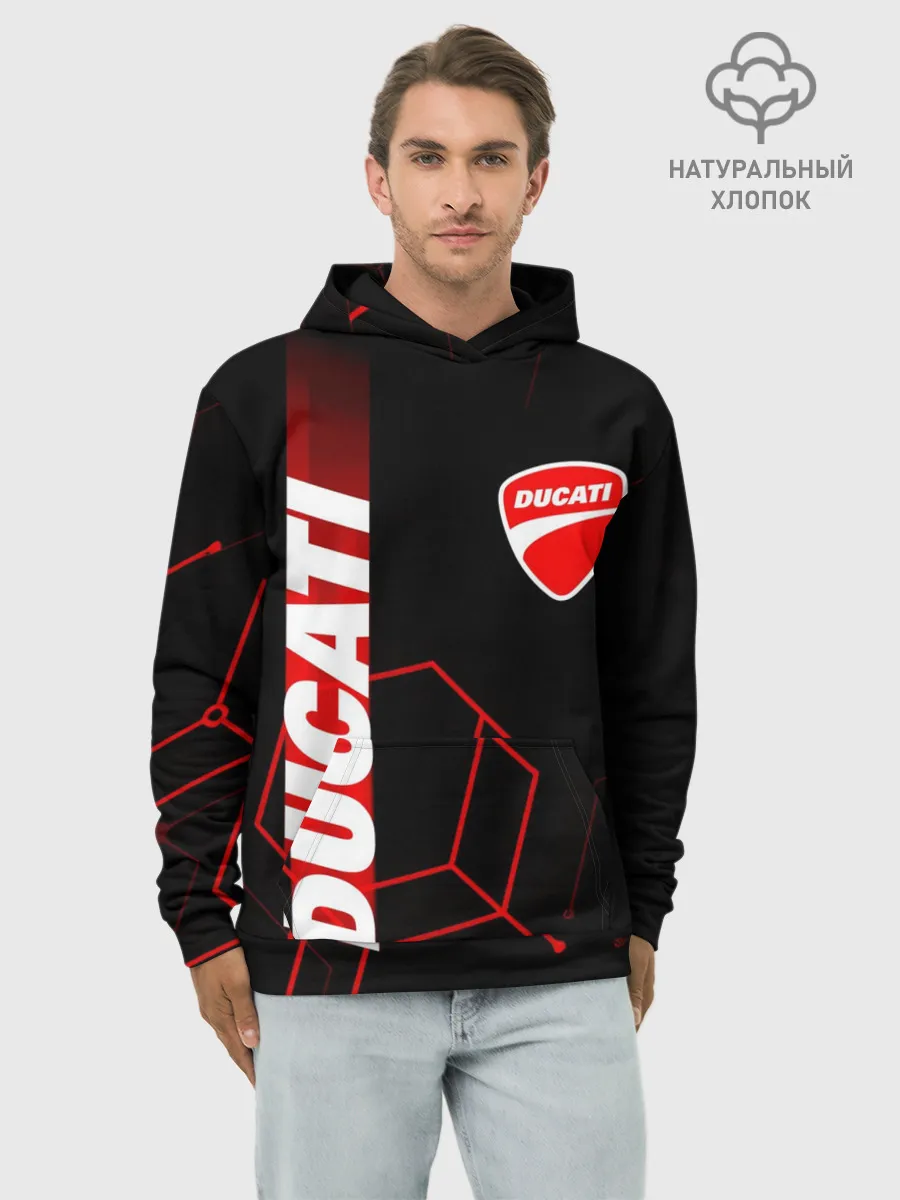 Худи мужской база хлопок / DUCATI / ДУКАТИ / MOTOSPORT