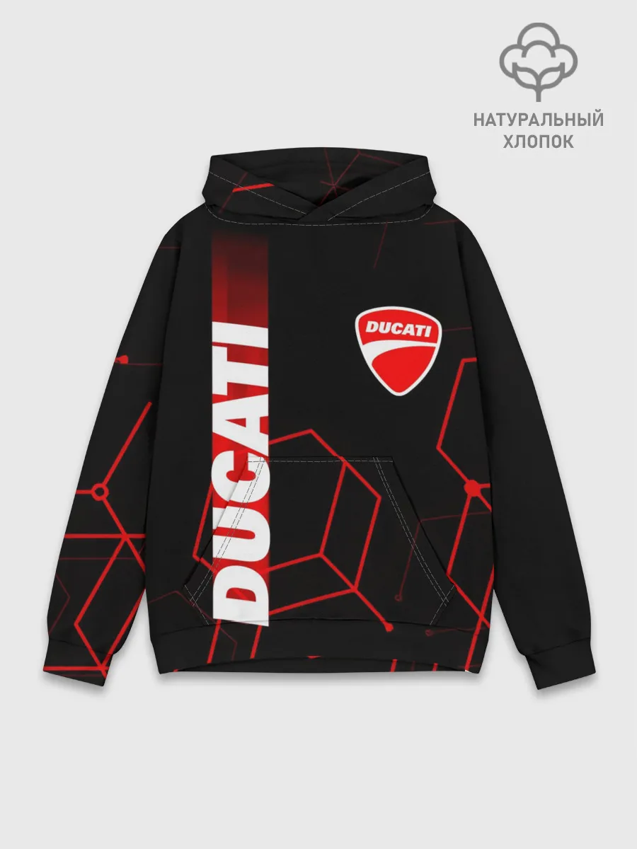 Худи мужской база хлопок / DUCATI / ДУКАТИ / MOTOSPORT