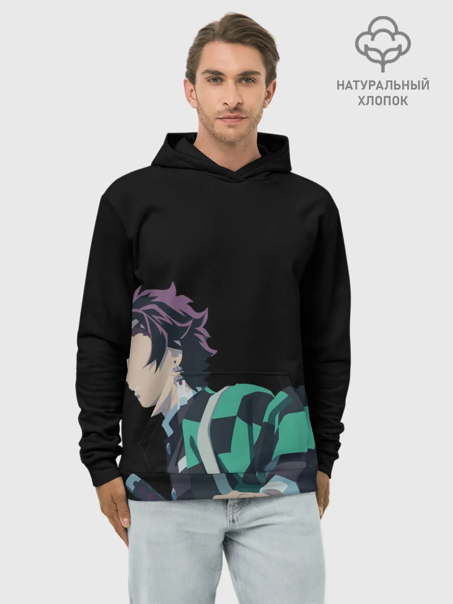 Худи мужской база хлопок / Tanjirou Kamado