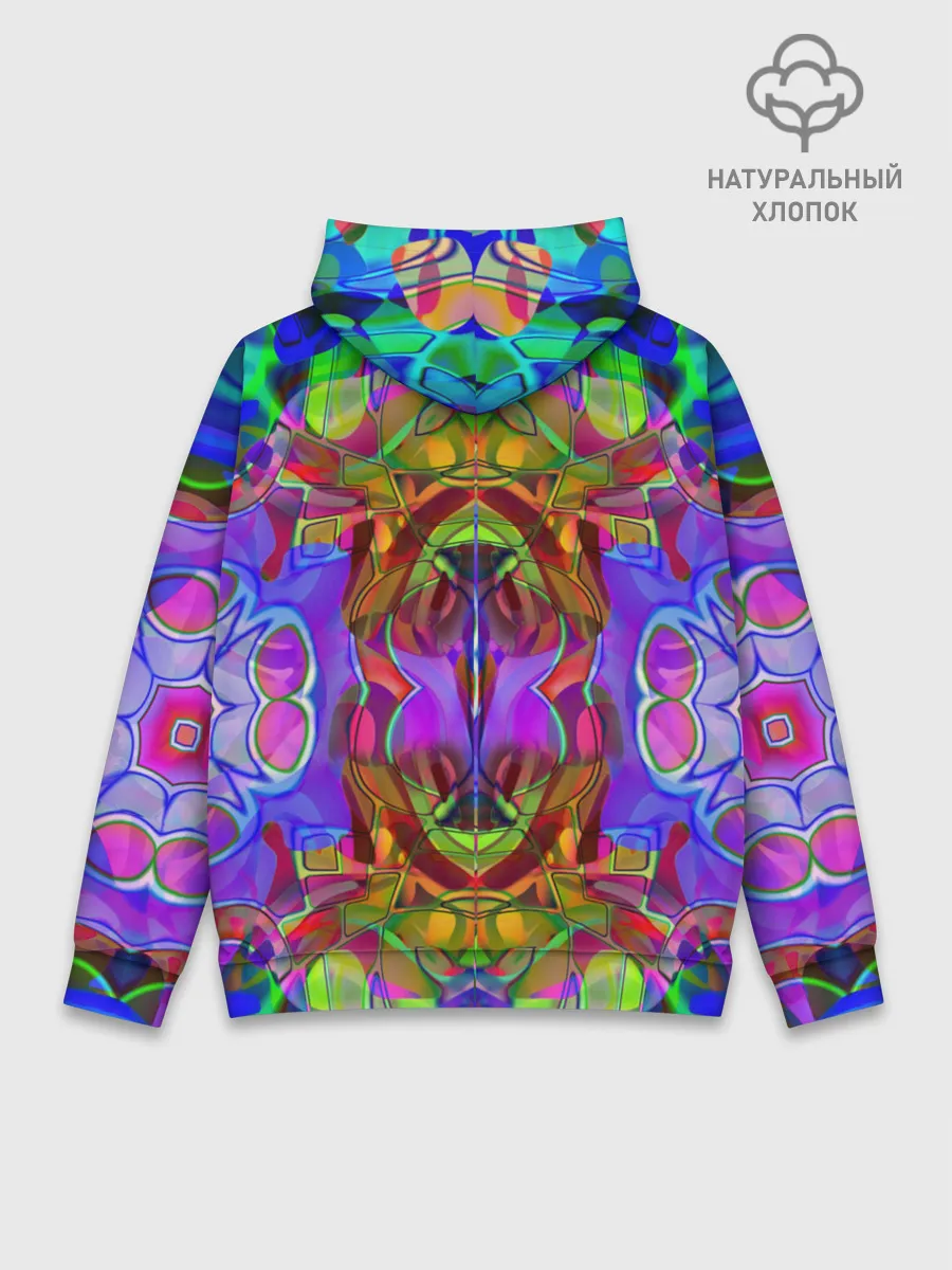 Худи мужской база хлопок / Психоделика / Абстракция
