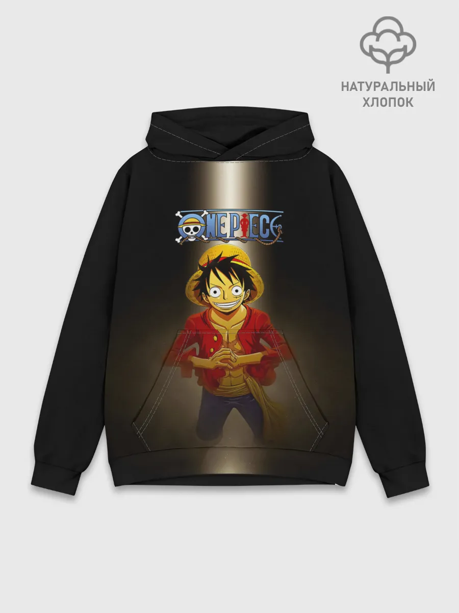 Худи мужской база хлопок / Луффи One Piece. Большой куш