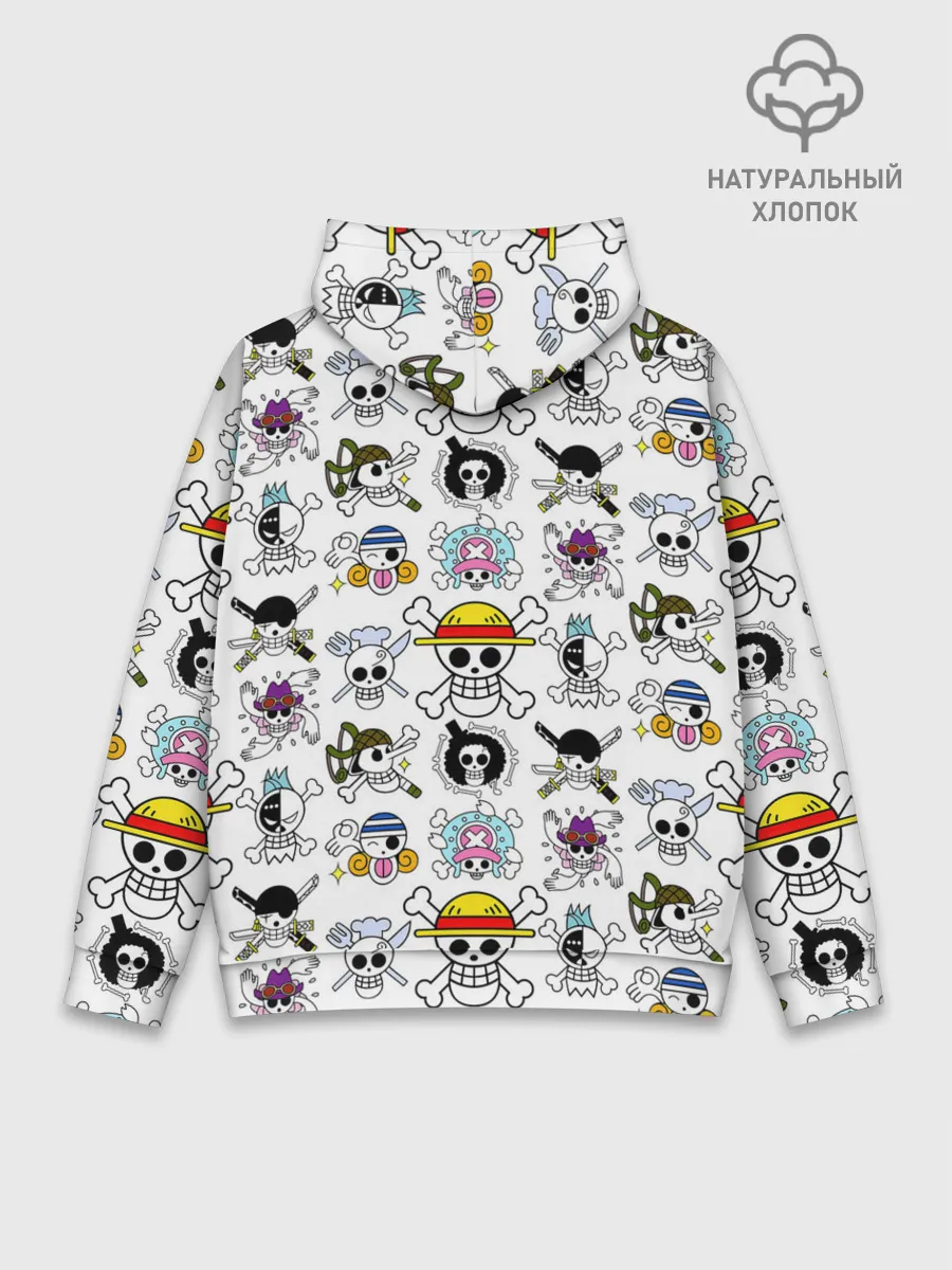 Худи мужской база хлопок / Веселые Роджеры пиратов Соломенной Шляпы