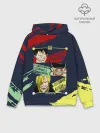 Худи мужской база хлопок / Луффи, Зоро и Санджи One Piece