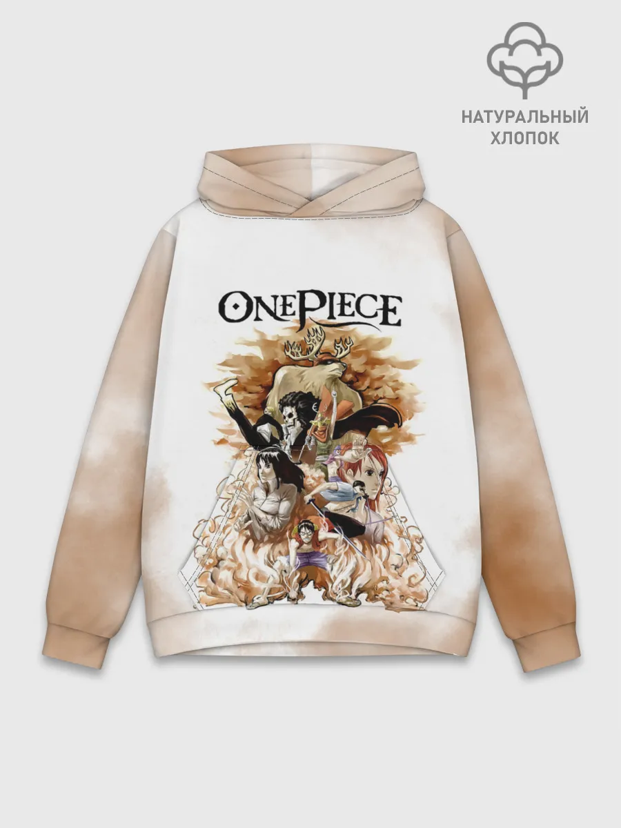 Худи мужской база хлопок / One Piece. Пираты Соломенной Шляпы