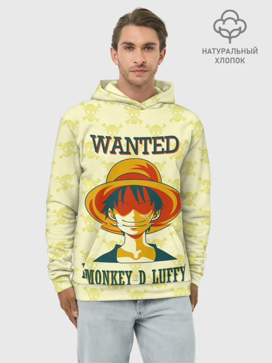 Худи мужской база хлопок / Манки Д. Луффи One Piece