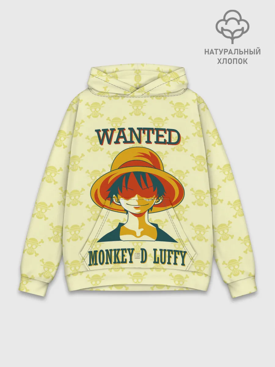 Худи мужской база хлопок / Манки Д. Луффи One Piece