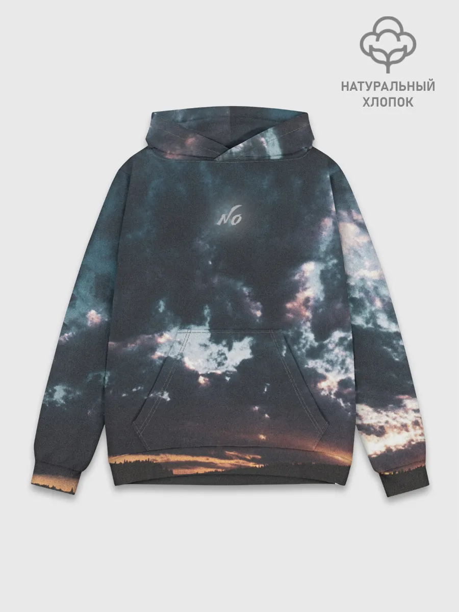Худи мужской база хлопок / Закат