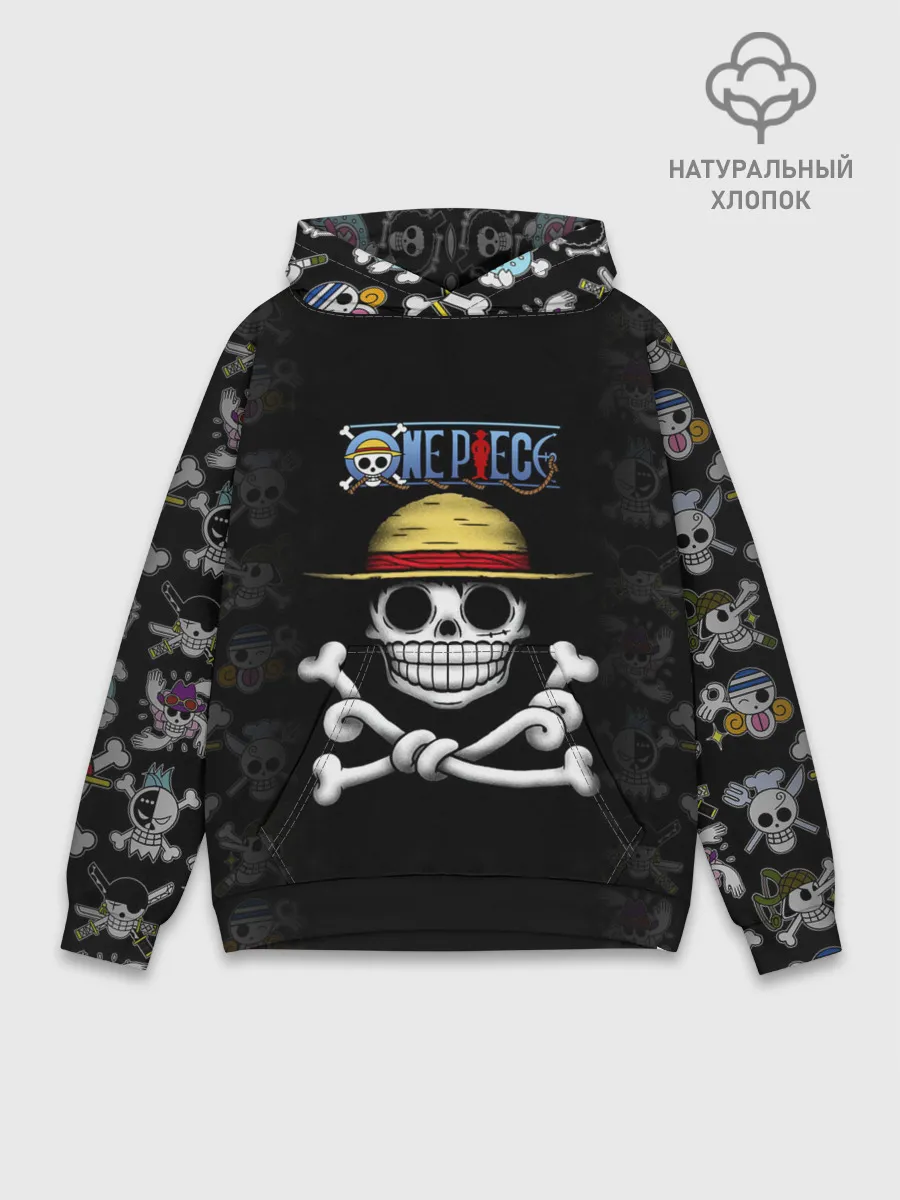 Худи мужской база хлопок / Пираты Соломенной Шляпы | One Piece