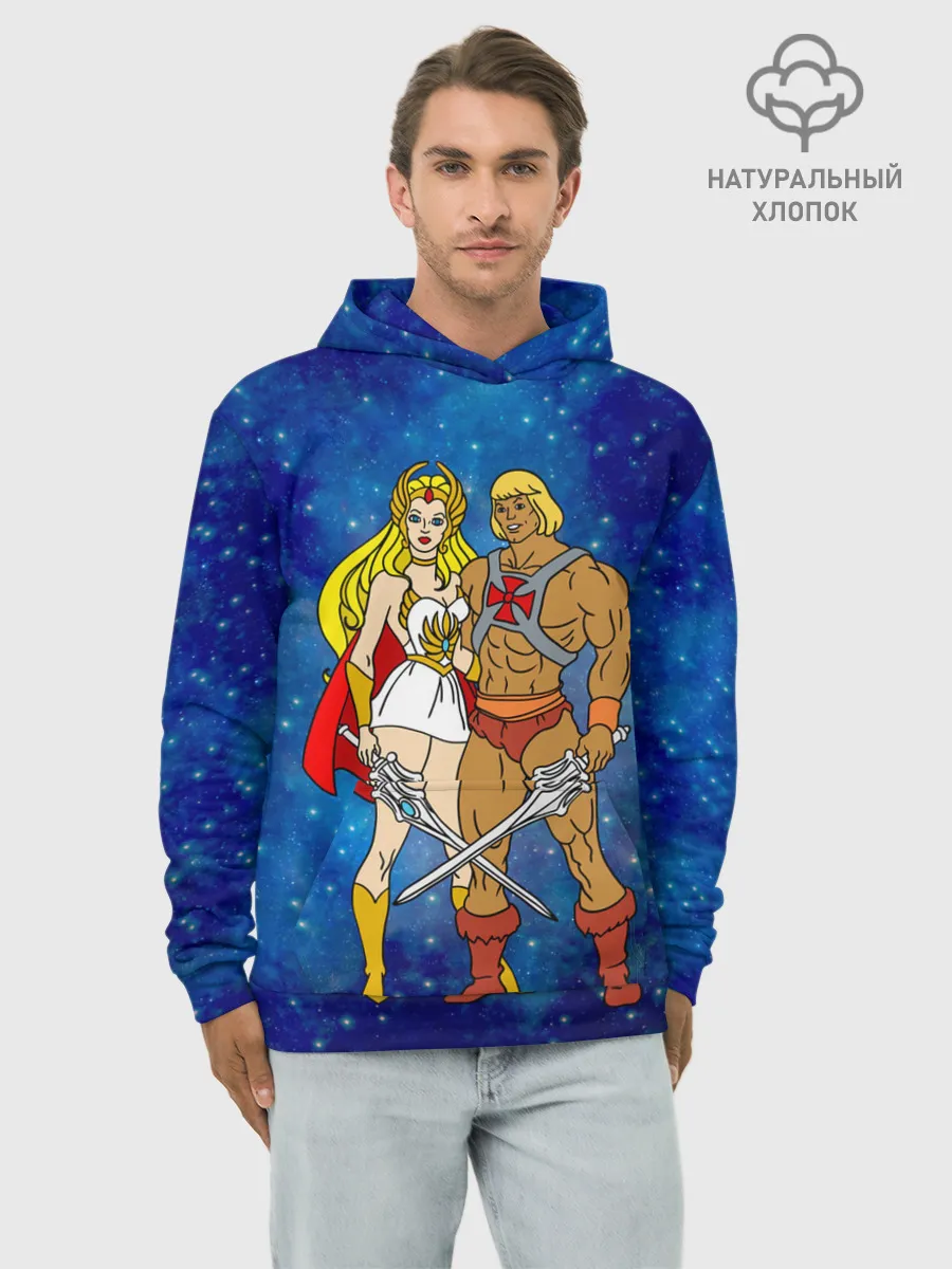 Худи мужской база хлопок / Властелины вселенной, герои