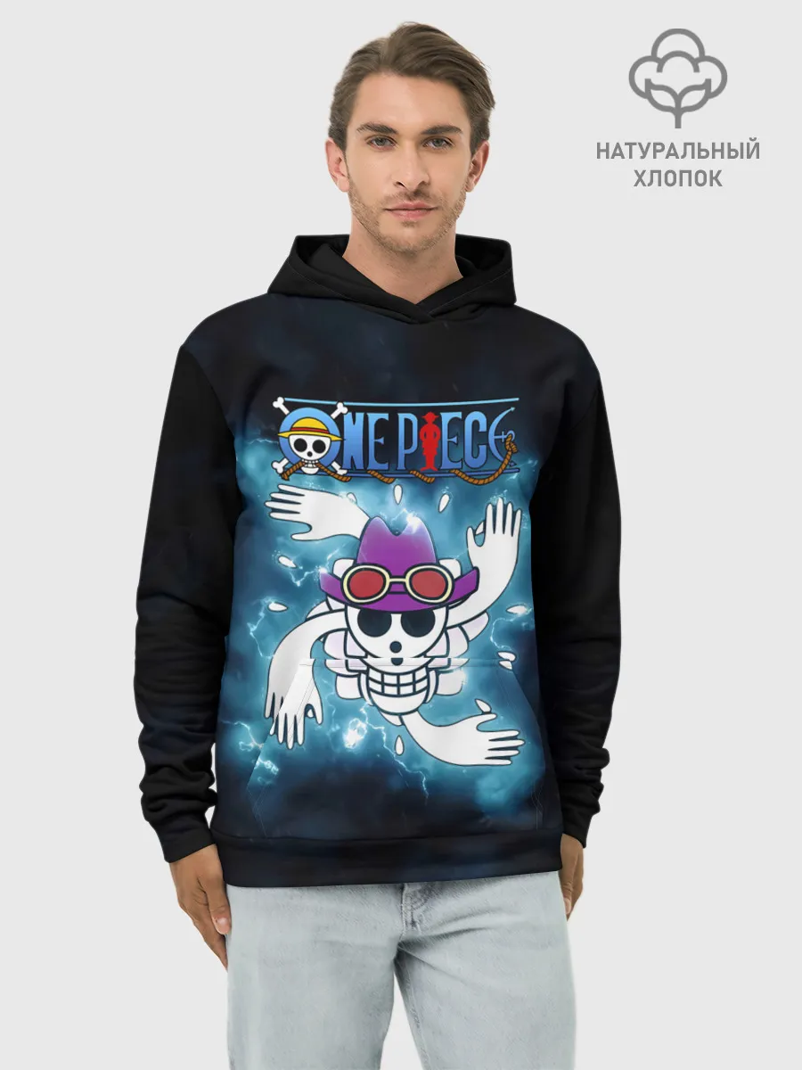 Худи мужской база хлопок / Веселый Роджер Робин One Piece