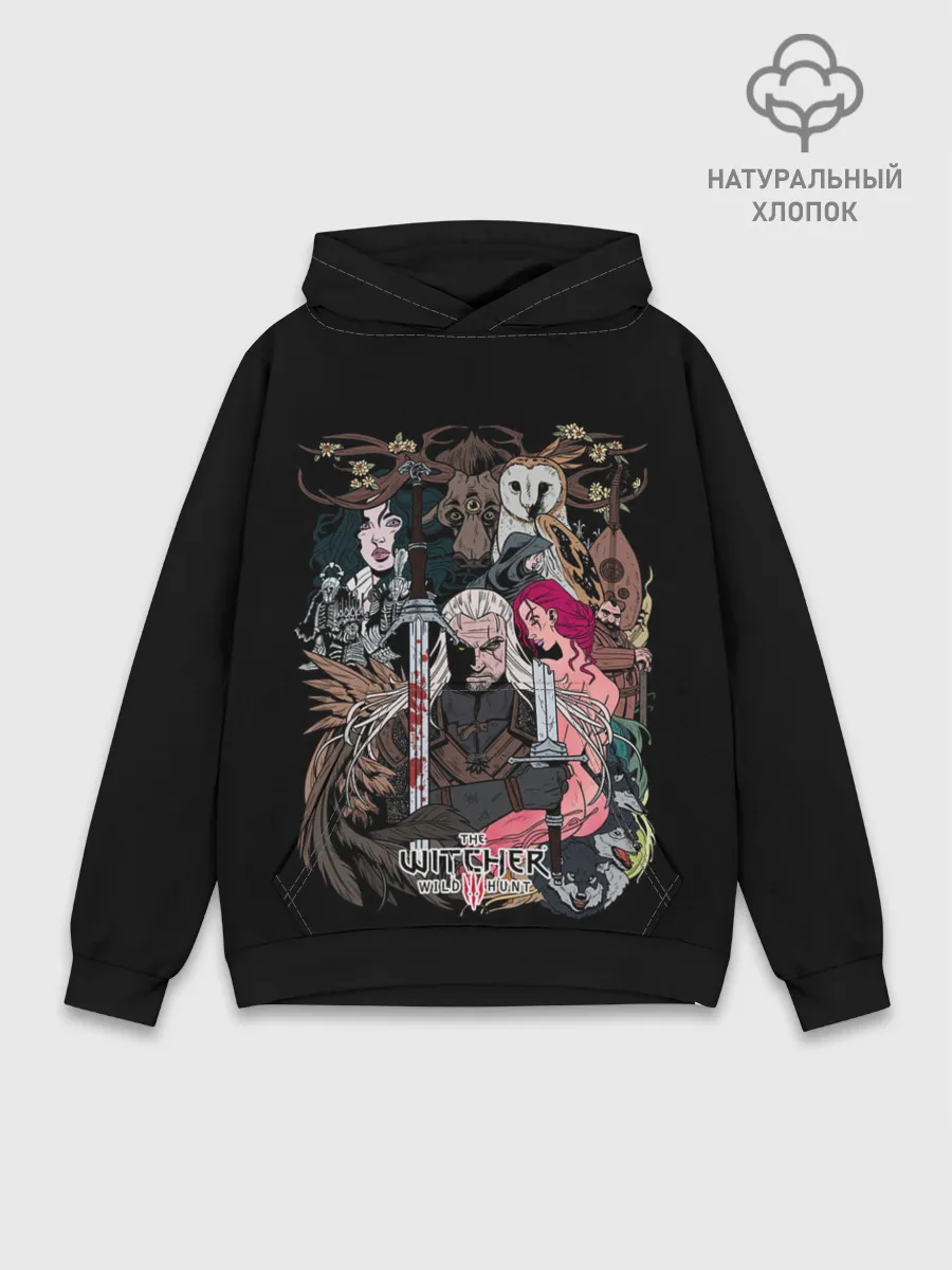 Худи мужской база хлопок / Арт Дикой Охоты