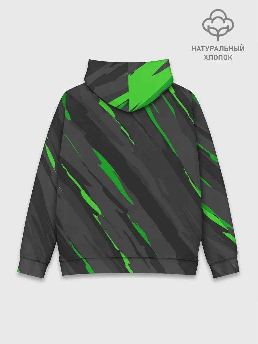 Худи мужской база хлопок / KAWASAKI / КАВАСАКИ / SPORT