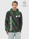 Худи мужской база хлопок / KAWASAKI / КАВАСАКИ / SPORT