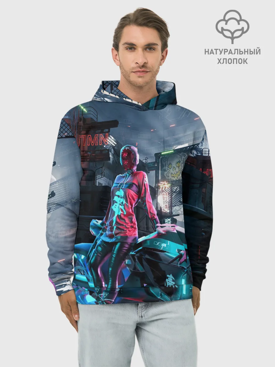 Худи мужской база хлопок / Cyberpunk