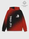 Худи мужской база хлопок / Yoga Cat - Gradient