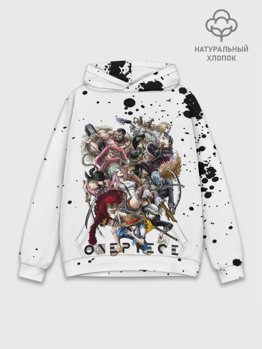 Худи мужской база хлопок / Пираты One Piece. Большой куш