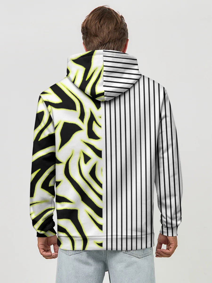 Худи мужской база хлопок / Зебра