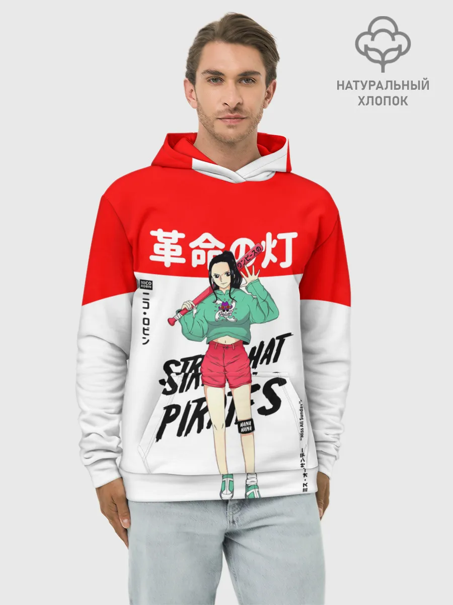 Худи мужской база хлопок / Нико Робин | One Piece. Большой куш