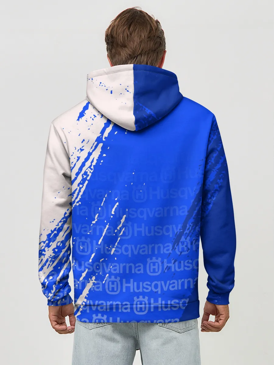 Худи мужской база хлопок / HUSQVARNA / ХУСКВАРНА / BLUE