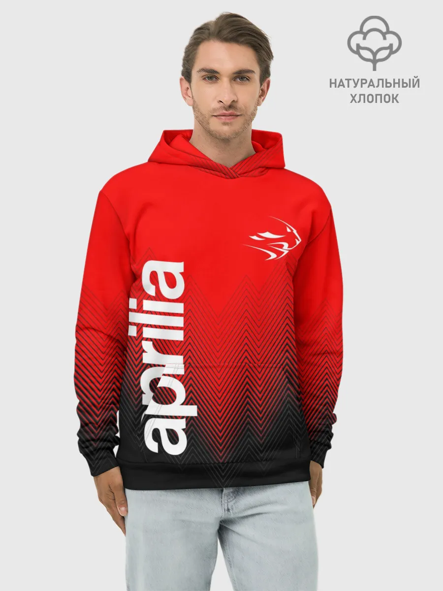 Худи мужской база хлопок / APRILIA / АПРИЛИЯ / MOTO