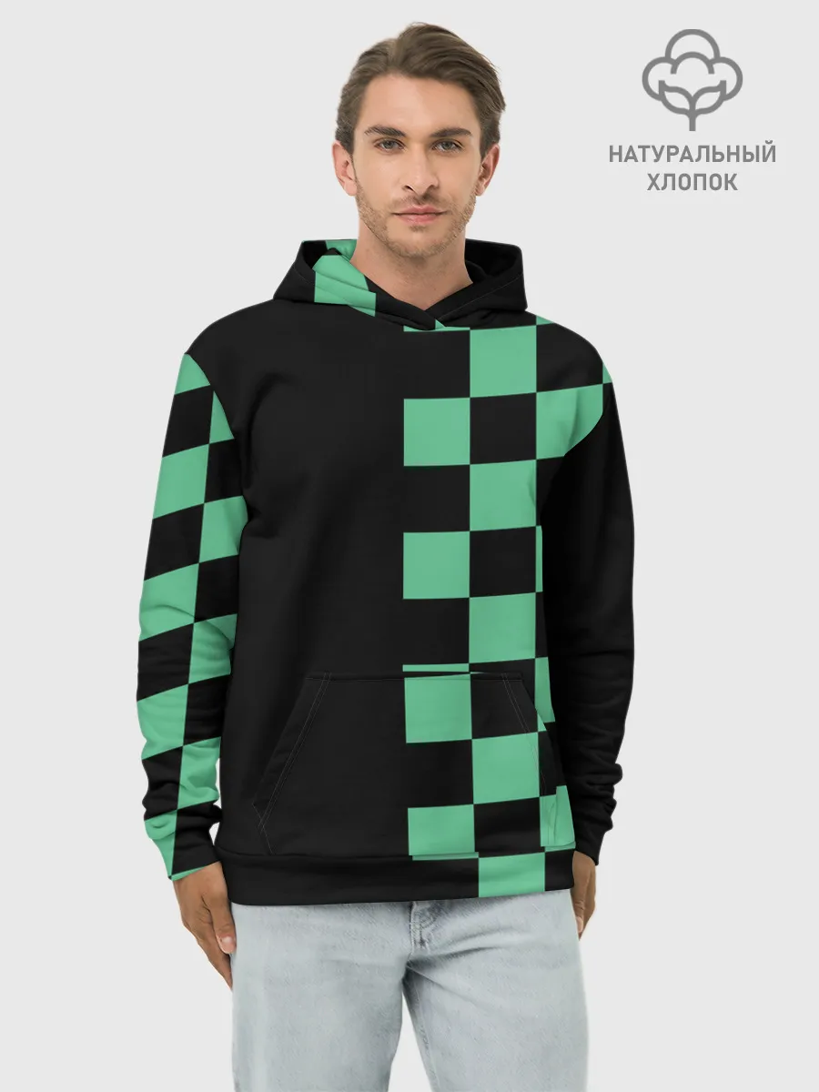 Худи мужской база хлопок / КОСТЮМ TANJIRO KAMADO | ТАНДЖИРО